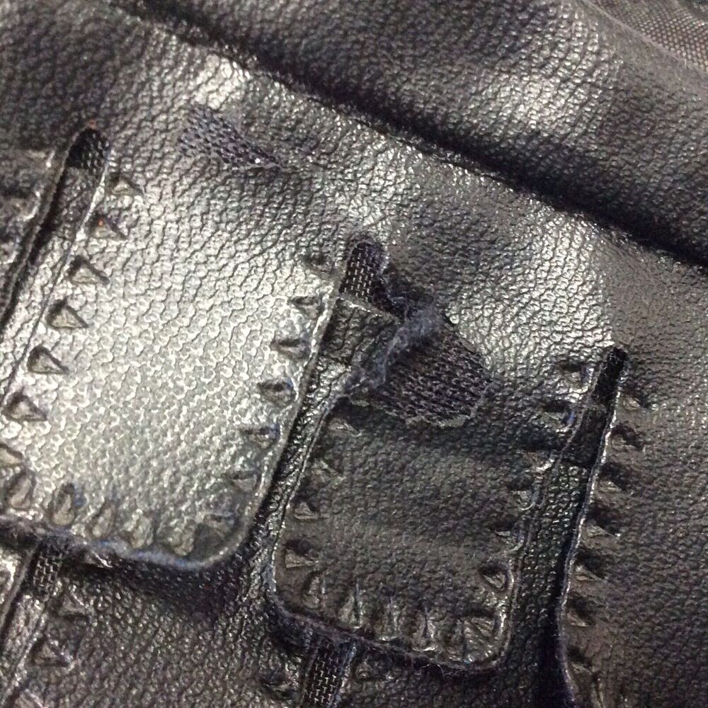 MSSP Max Studio Specialty Products Tiered Mini Skirt Size 12 Black Vegan Leather - Picture 12 of 12